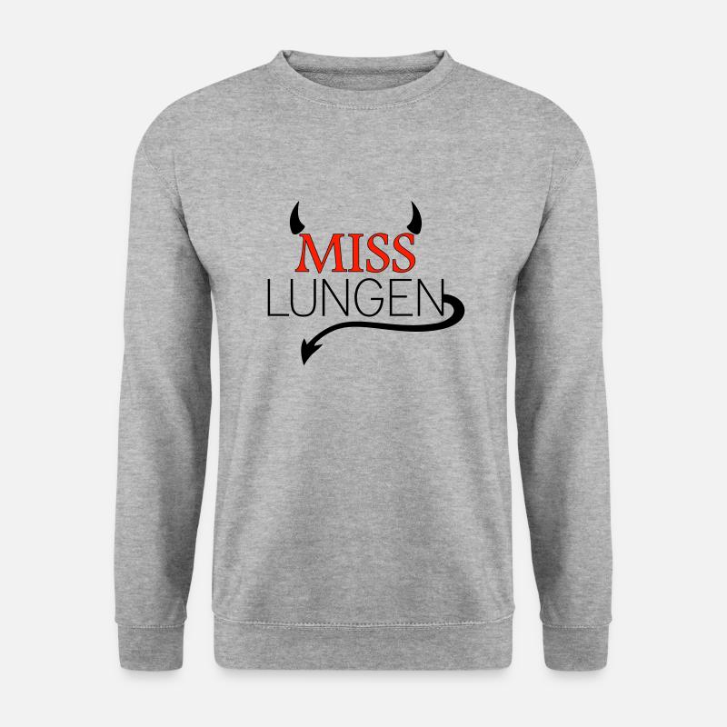 Miss lungen - Unisex Pullover - Weißgrau meliert