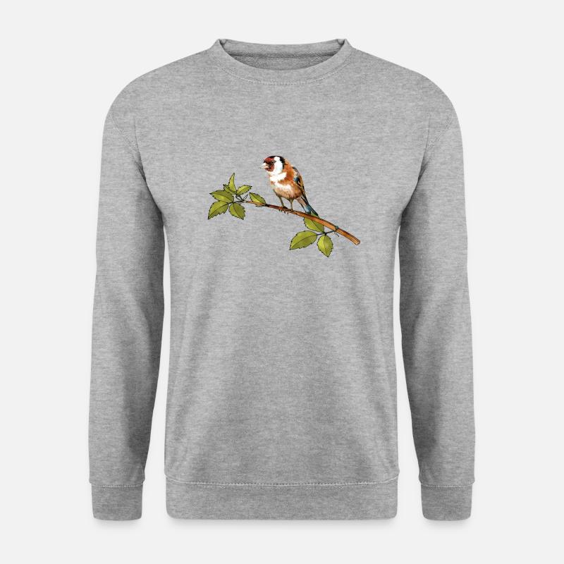 Vogel - Unisex Pullover - Weißgrau meliert