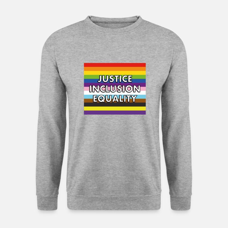 Justice Inclusion Equality Pride March - Unisex Sweatshirt - salt & pepper