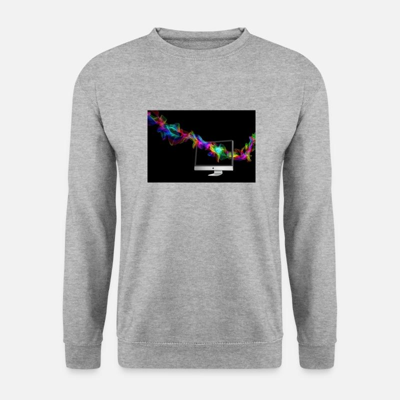computer - Unisex Pullover - Weißgrau meliert