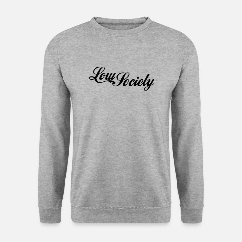 low society - Unisex Pullover - Weißgrau meliert