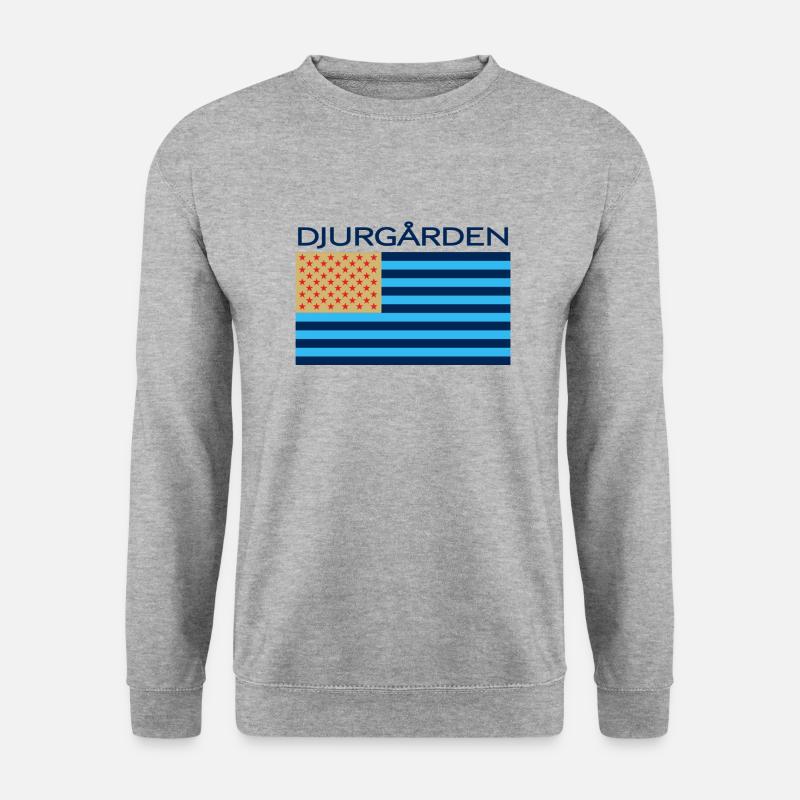 Djurgården - - Unisex Pullover - Weißgrau meliert