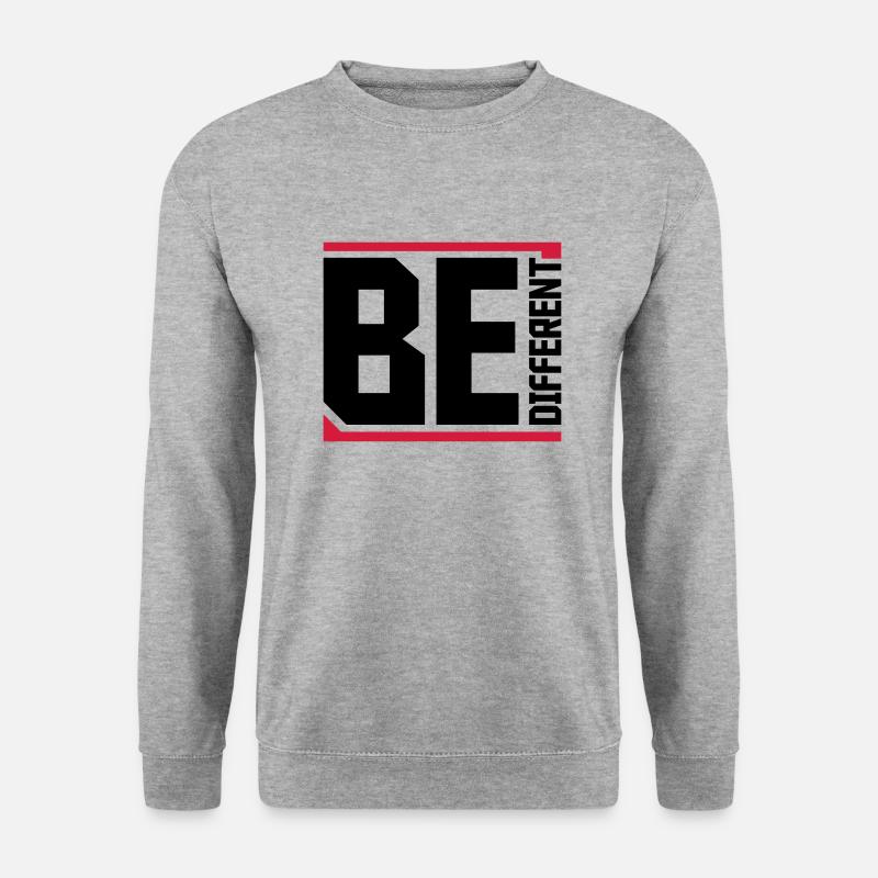 Be different Logo Design - Unisex Sweatshirt - salt & pepper