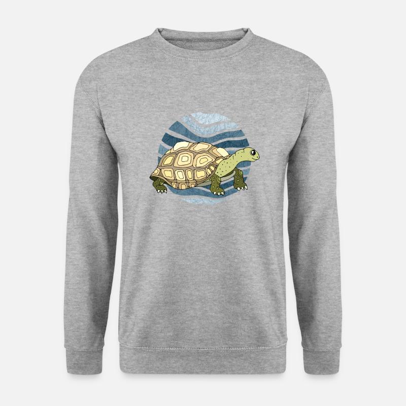 Schildkröte - Unisex Pullover - Weißgrau meliert