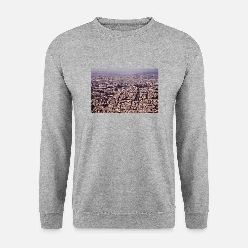 City View - Unisex Pullover - Weißgrau meliert