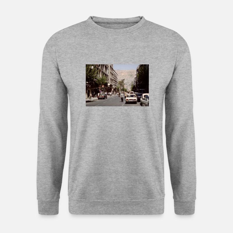 Old City View - Unisex Pullover - Weißgrau meliert