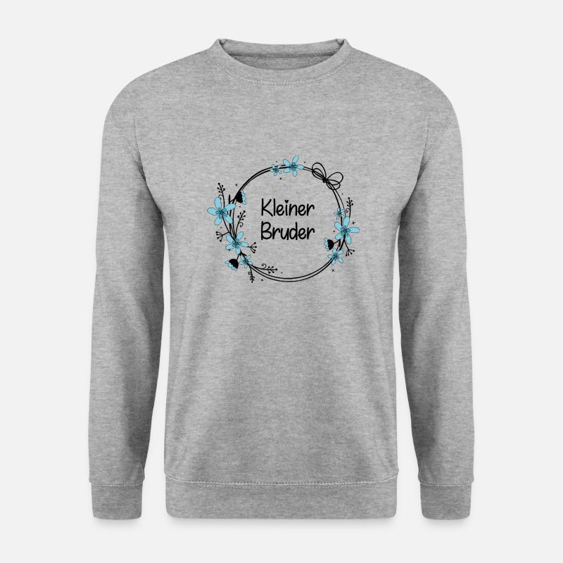 Kleiner Bruder - Unisex Pullover - Weißgrau meliert