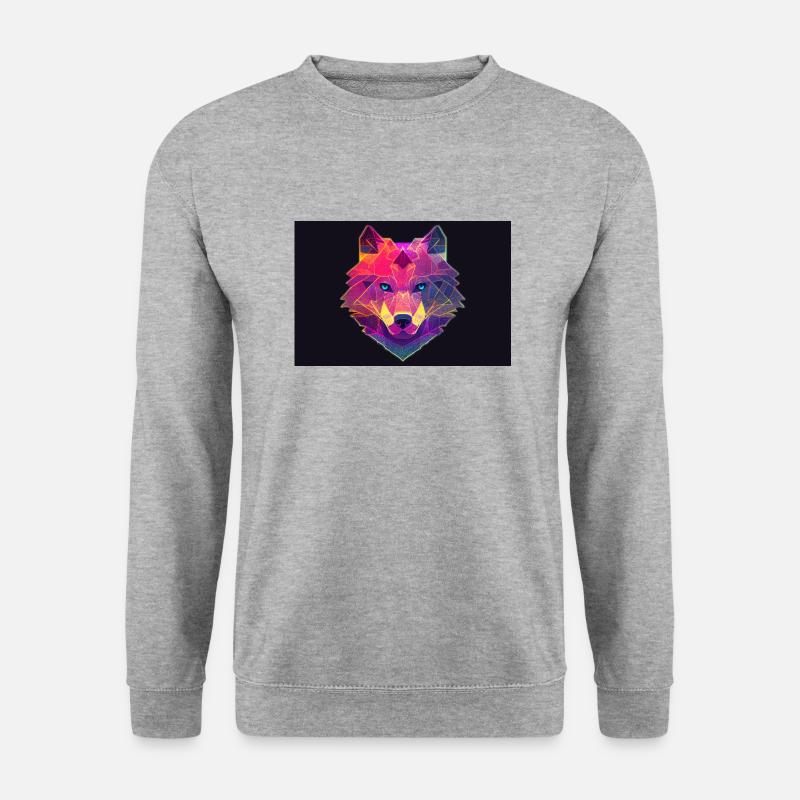 Polygonwolf - Unisex Pullover - Weißgrau meliert