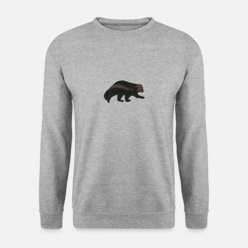 Vielfraß - Unisex Pullover - Weißgrau meliert