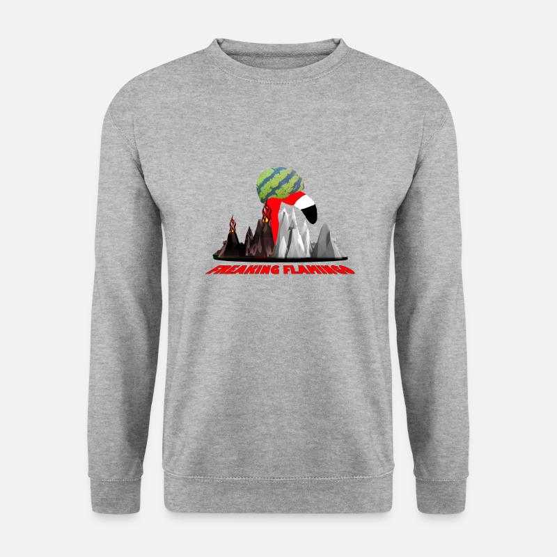 FF Volcano Mountains - Unisex Pullover - Weißgrau meliert