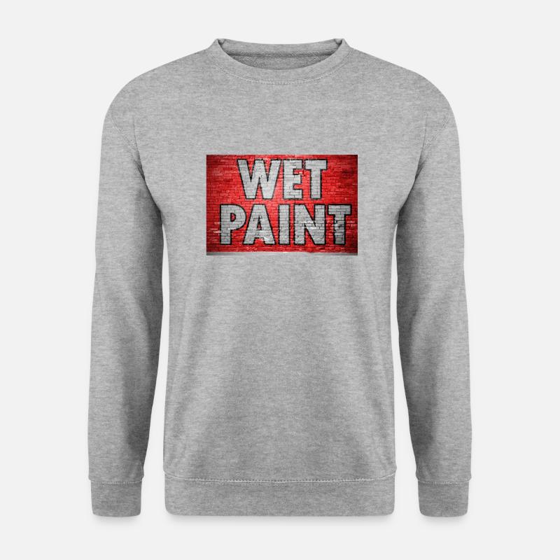 Wet Paint Brick Wall Graffiti - Unisex Sweatshirt - salt & pepper
