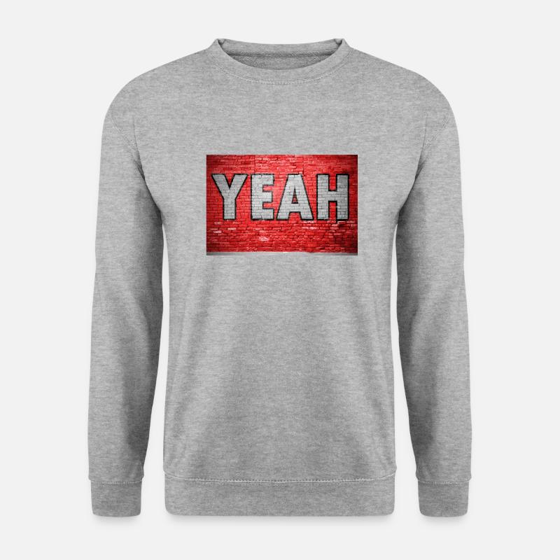 yes Comic Brick Wall Graffiti - Unisex Sweatshirt - salt & pepper