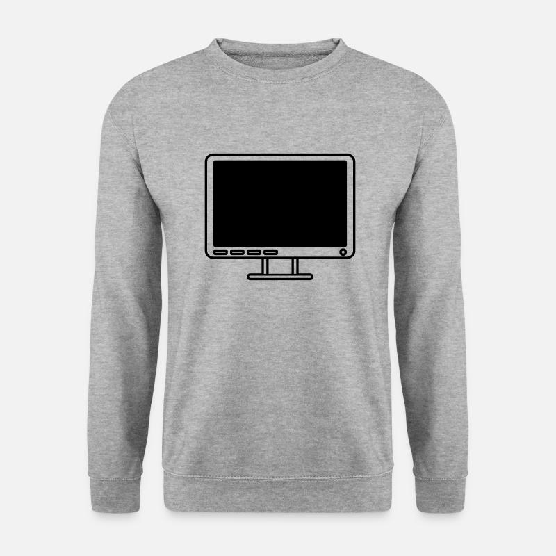 Screen Display Computer Icon - Unisex Sweatshirt - salt & pepper