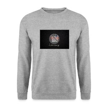 Laser Eyes 2 - Unisex Pullover - Weißgrau meliert - Vorne - Alina (178cm) & Michal (187cm)