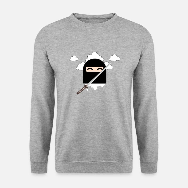the Klein ninja - Unisex Pullover - Weißgrau meliert
