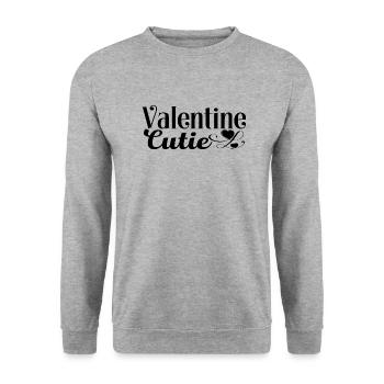 Valentine Cutie - Unisex Sweatshirt - salt & pepper - Front - Alina (178cm) & Michal (187cm)