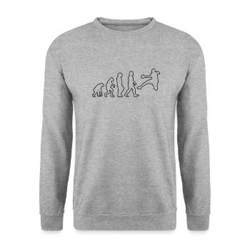 Handballverein Handballer Handballspieler Handball - Unisex Pullover - Weißgrau meliert - Vorne - Alina (178cm) & Michal (187cm)