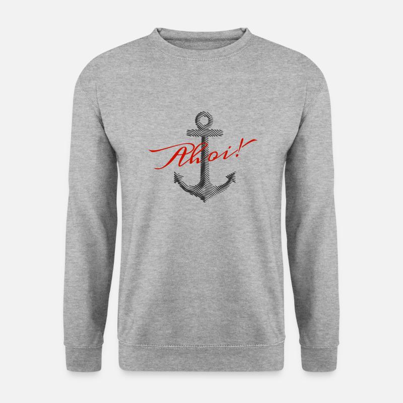 Ahoi! Ver. 2 - Unisex Pullover - Weißgrau meliert