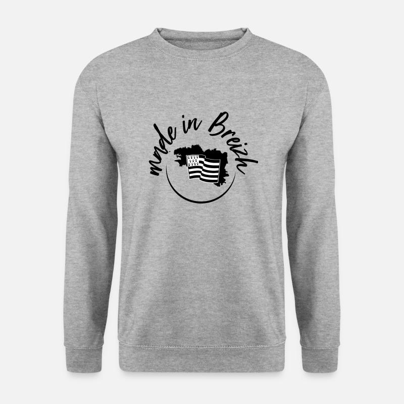 Hergestellt in Breizh - Unisex Pullover - Weißgrau meliert