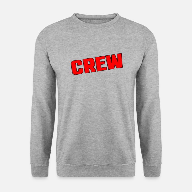 Crew - Unisex Pullover - Weißgrau meliert