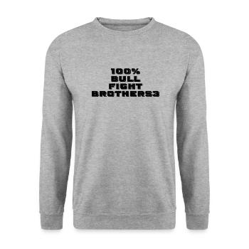 Bull Fight - Unisex Pullover - Weißgrau meliert - Vorne - Alina (178cm) & Michal (187cm)
