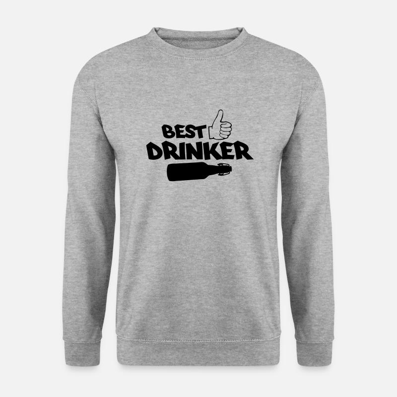 best drinker - Unisex Pullover - Weißgrau meliert