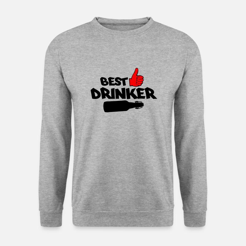 best drinker - Unisex Pullover - Weißgrau meliert
