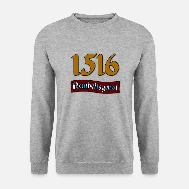 1516 Reinheitsgebot - Unisex Pullover - Weißgrau meliert