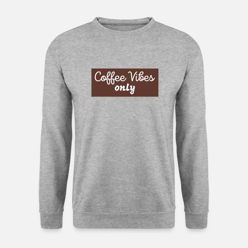 coffee vibes only - Unisex Pullover - Weißgrau meliert