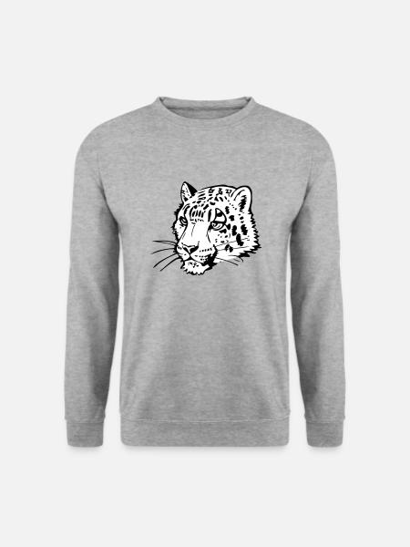 Snow leopard in comic handle - Unisex Sweatshirt - salt & pepper