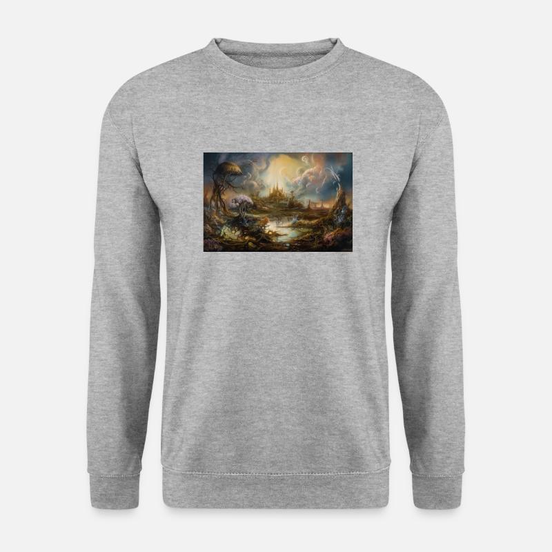 Epic Fantasyland 1 Geschenk - Unisex Pullover - Weißgrau meliert