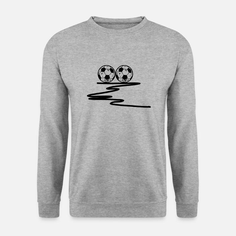 Fußball Soccer - Unisex Pullover - Weißgrau meliert