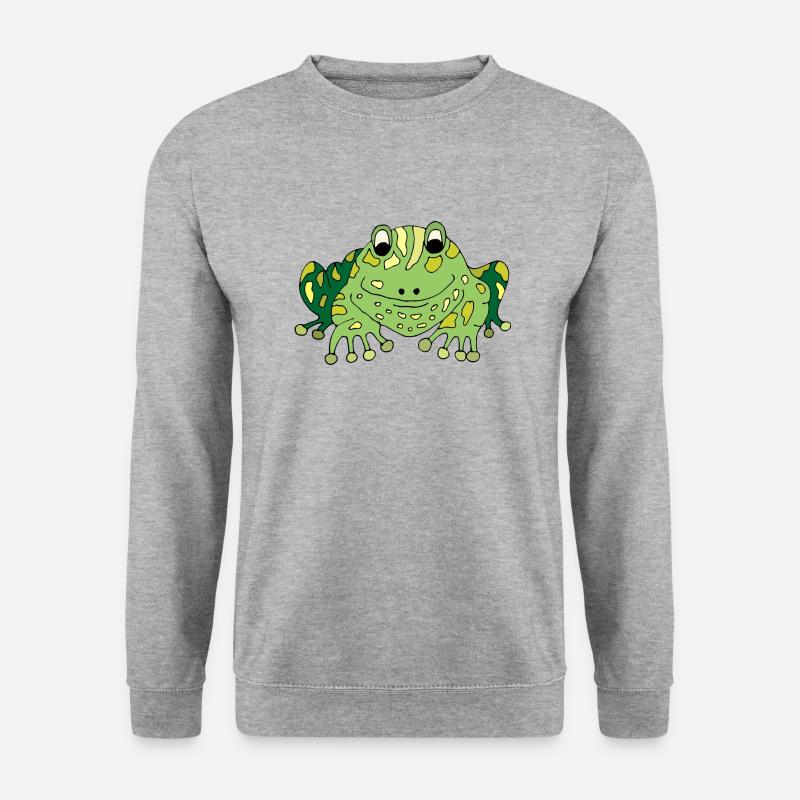 Frosch - Unisex Pullover - Weißgrau meliert