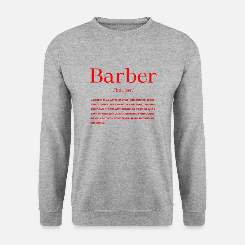 Barber Definition - Unisex Pullover - Weißgrau meliert