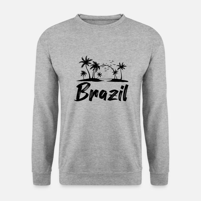 brazil - Unisex Pullover - Weißgrau meliert