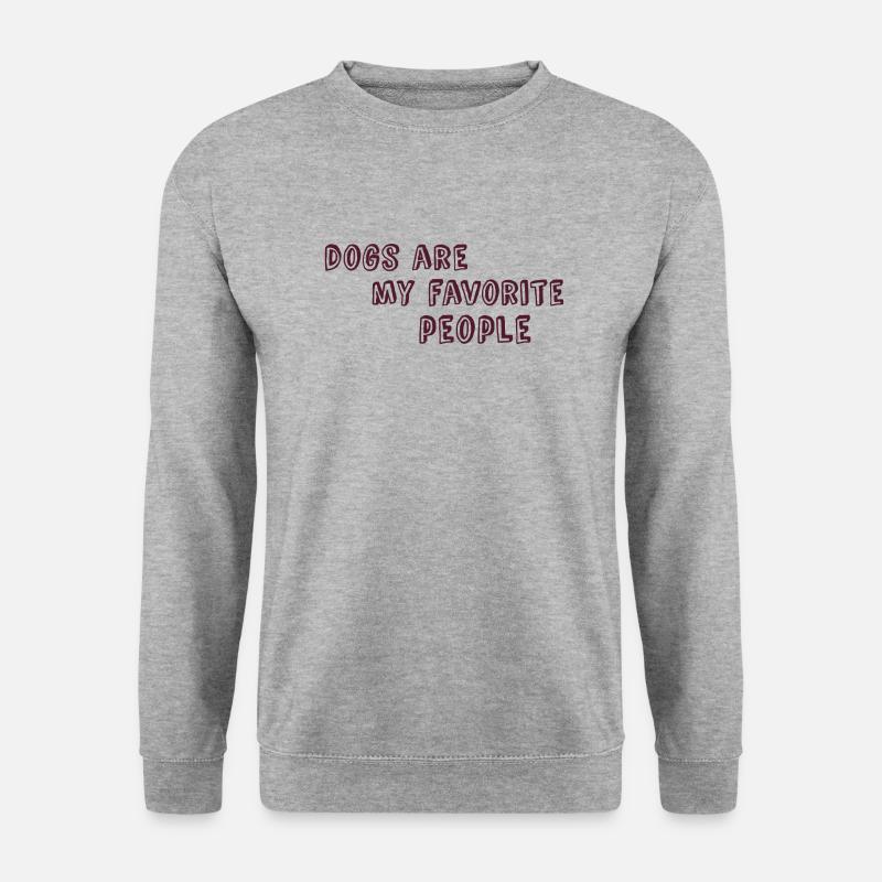 Hund - Unisex Pullover - Weißgrau meliert