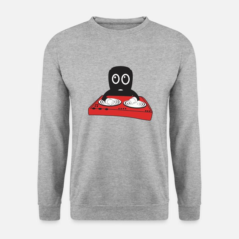 DJ - Unisex Pullover - Weißgrau meliert