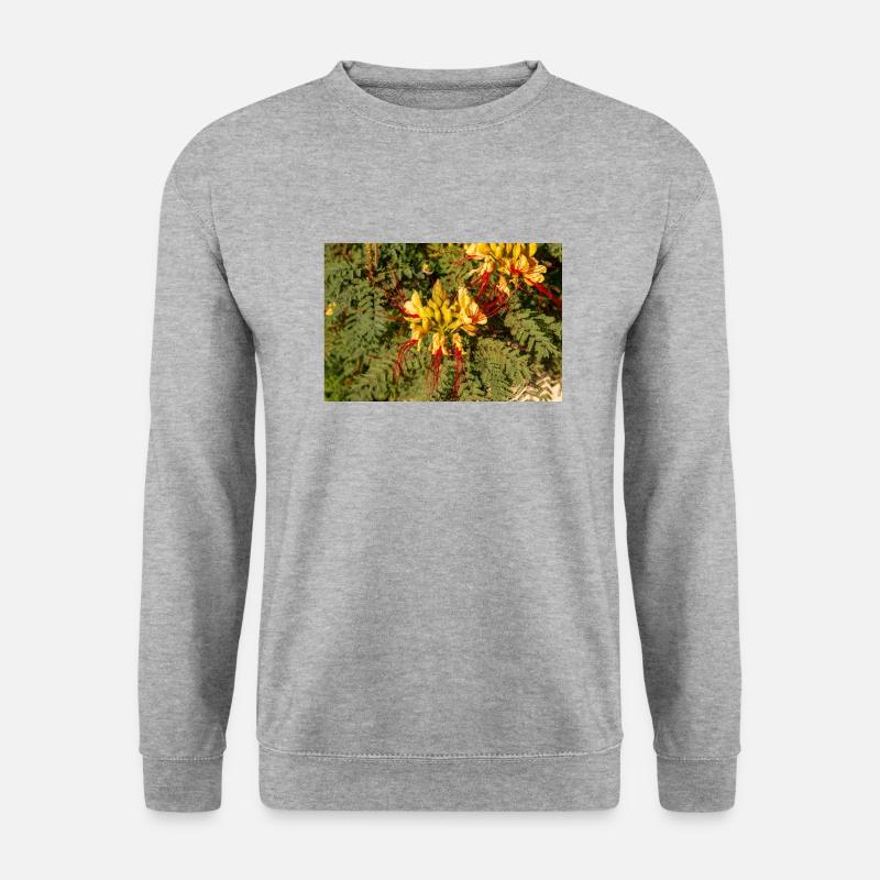 Paradiesvogel Erythrostemon gilliesii - Unisex Pullover - Weißgrau meliert