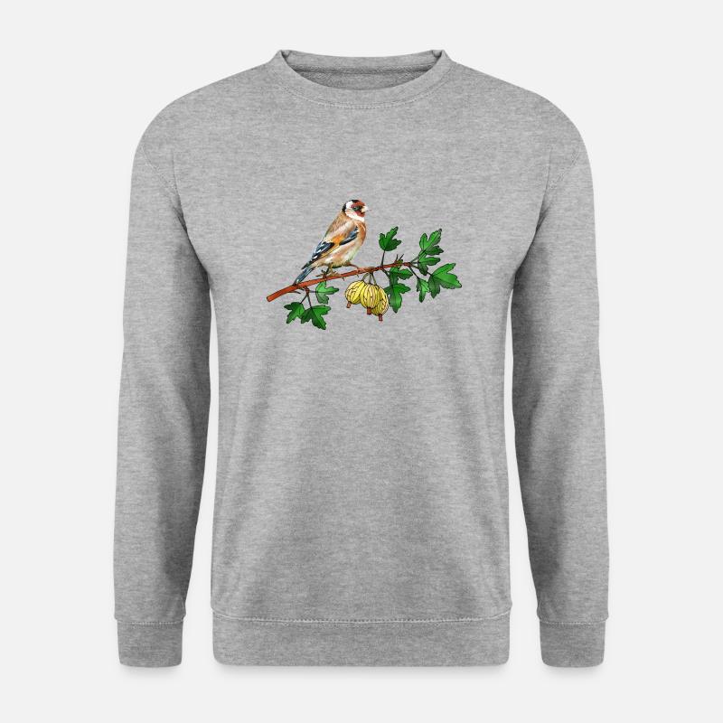 Vogel - Unisex Pullover - Weißgrau meliert