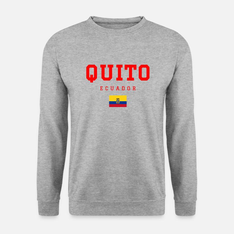 Quito Ecuador - Unisex Pullover - Weißgrau meliert