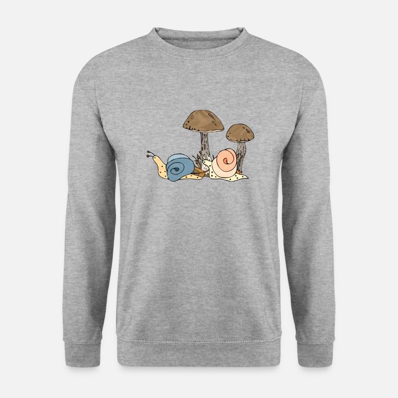Schnecken - Unisex Pullover - Weißgrau meliert