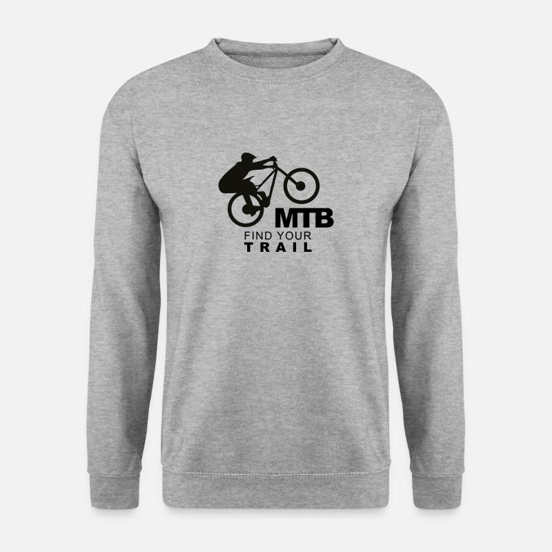 MTB FindYourTrail - Unisex Pullover - Weißgrau meliert