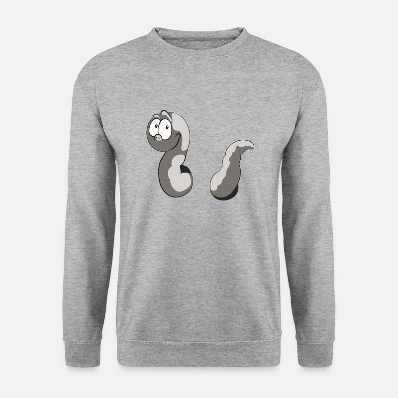 Ein grauer Regenwurm - Unisex Pullover - Weißgrau meliert