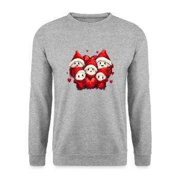 Christmas Halloween ghosts, a magic blending - Unisex Sweatshirt - salt & pepper - Front - Alina (178cm) & Michal (187cm)