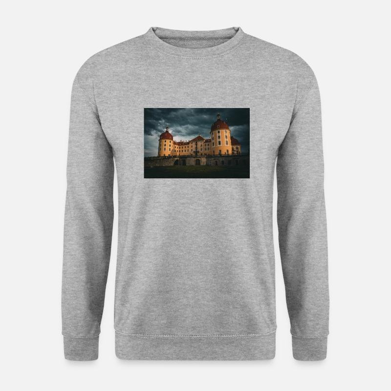 Moritzburger Schloss Dresden Sachsen - Unisex Pullover - Weißgrau meliert