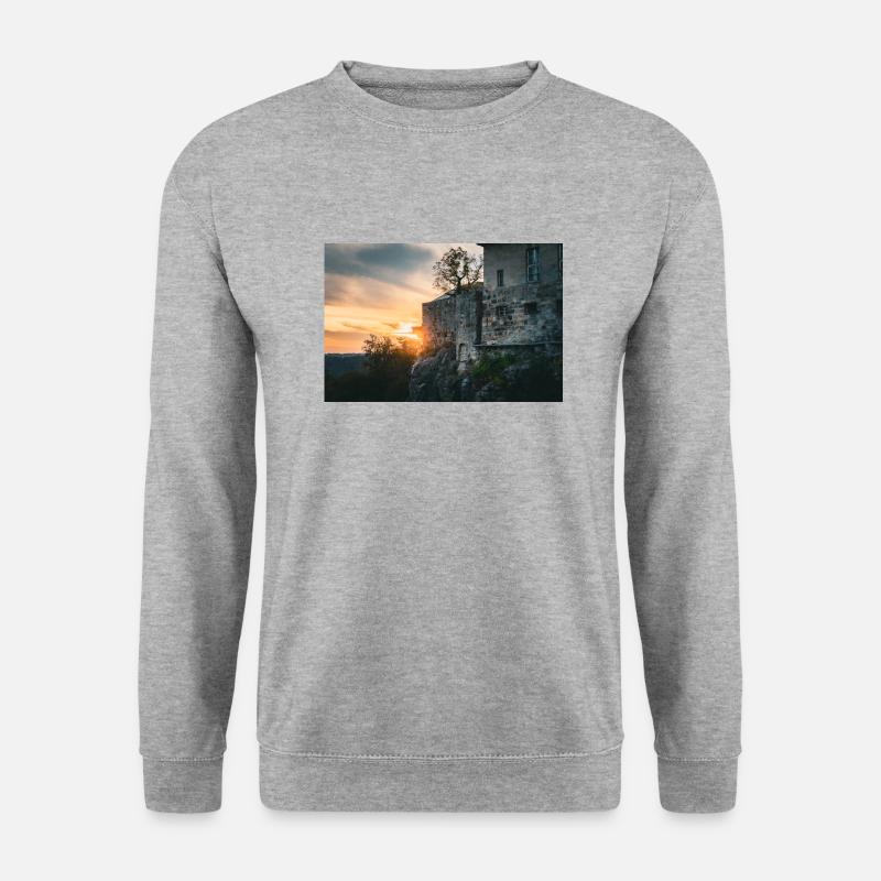 Hohnstein Schloss Sächsische Schweiz - Unisex Pullover - Weißgrau meliert