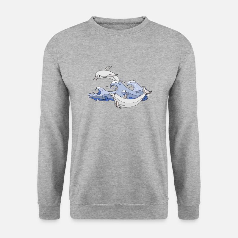 Delphine - Unisex Pullover - Weißgrau meliert