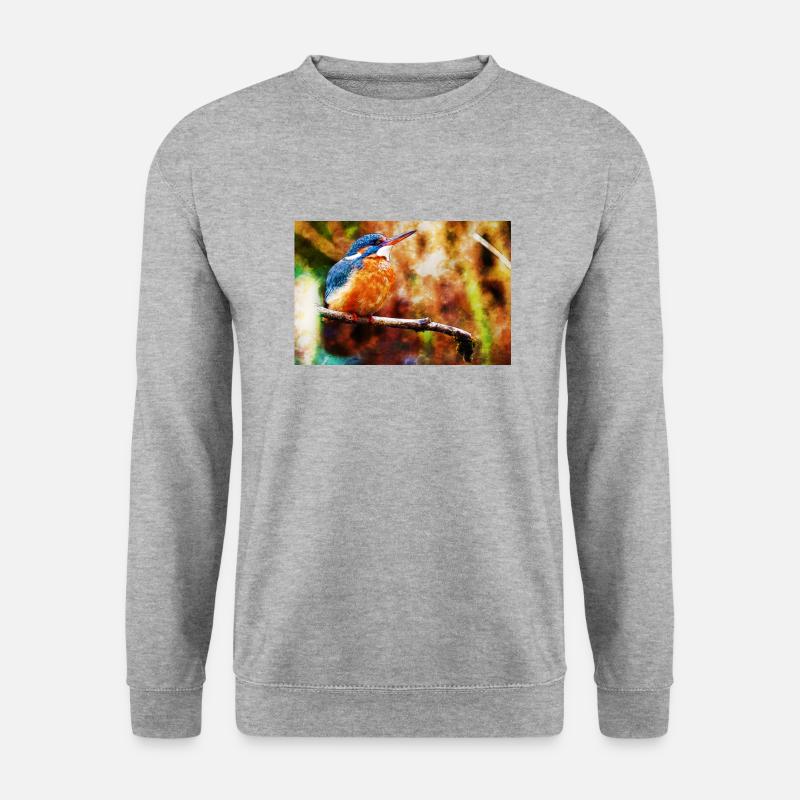 Eisvogel - Unisex Pullover - Weißgrau meliert