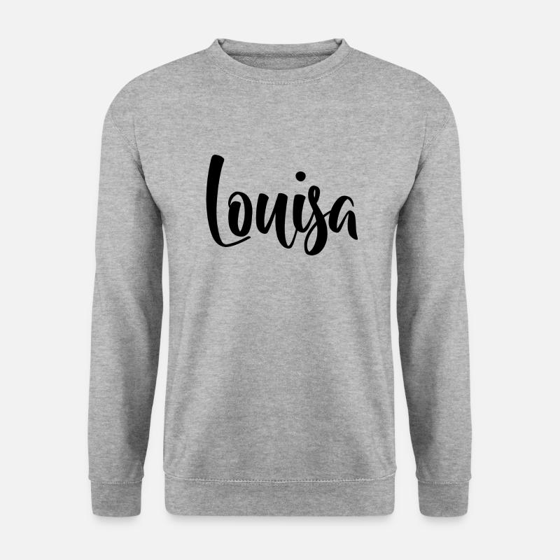 Name - Louisa - Unisex Pullover - Weißgrau meliert