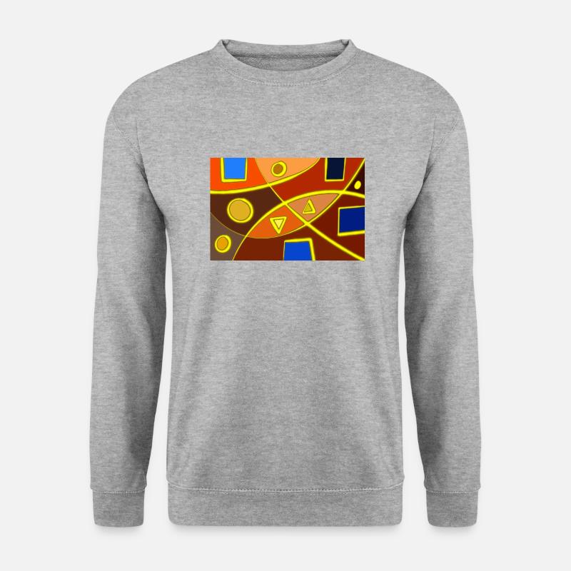Formen Abstrakt - Unisex Pullover - Weißgrau meliert